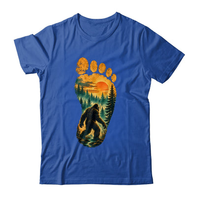 Bigfoot Footprint Moon Light Mountain Trees Forest Sasquatch Shirt & Tank Top | teecentury