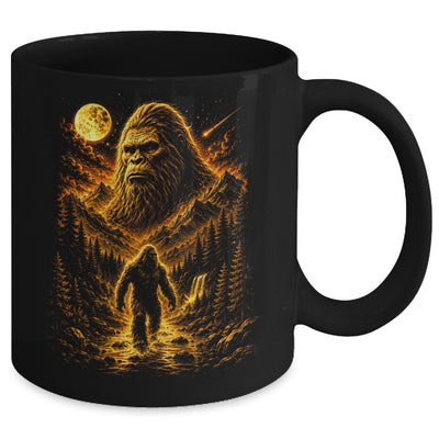 Bigfoot Sasquatch Graphic Moon Forest Cryptid Nature Outdoor Mug | teecentury