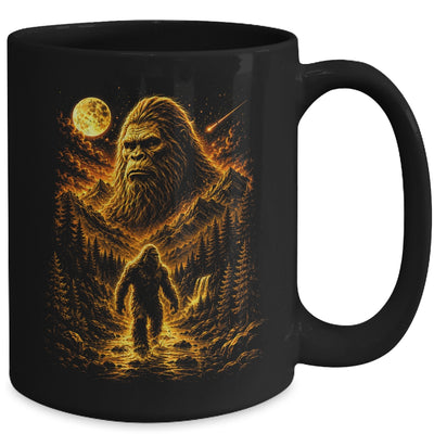 Bigfoot Sasquatch Graphic Moon Forest Cryptid Nature Outdoor Mug | teecentury