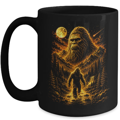Bigfoot Sasquatch Graphic Moon Forest Cryptid Nature Outdoor Mug | teecentury
