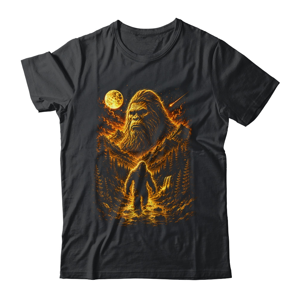 Bigfoot Sasquatch Graphic Moon Forest Cryptid Nature Outdoor Shirt & Hoodie | teecentury