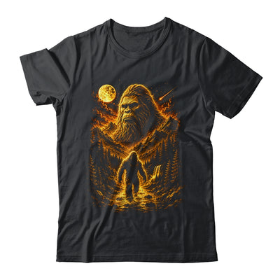 Bigfoot Sasquatch Graphic Moon Forest Cryptid Nature Outdoor Shirt & Hoodie | teecentury