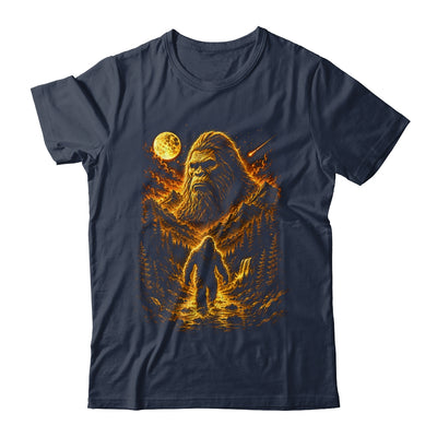 Bigfoot Sasquatch Graphic Moon Forest Cryptid Nature Outdoor Shirt & Hoodie | teecentury