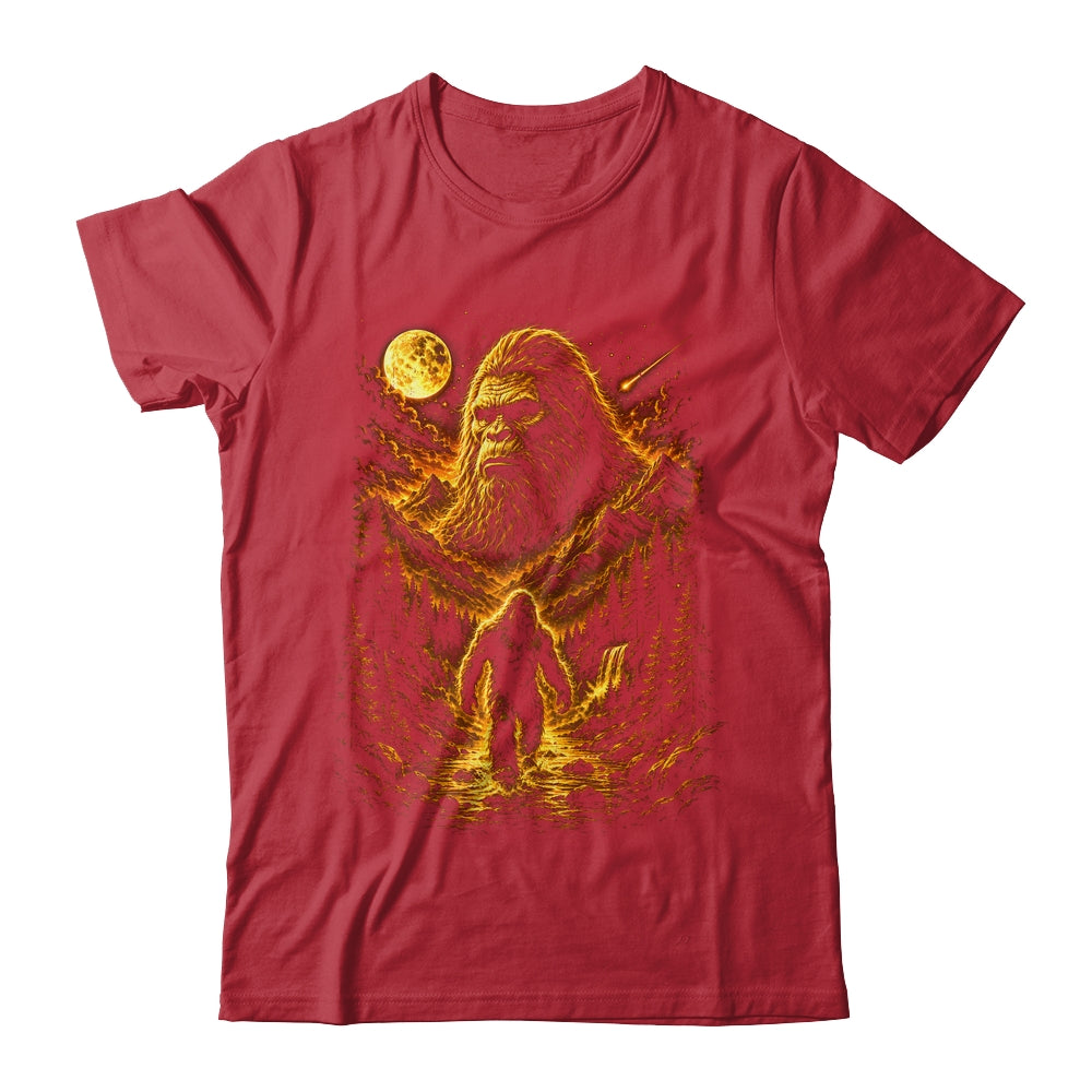 Bigfoot Sasquatch Graphic Moon Forest Cryptid Nature Outdoor Shirt & Hoodie | teecentury