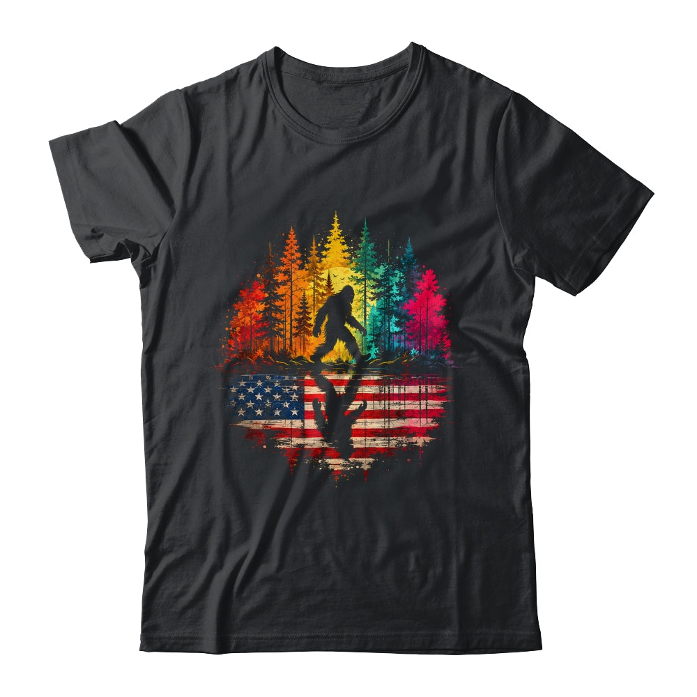 Bigfoot Walking Forest Sasquatch Woods Nature Reflection Shirt & Tank Top | teecentury