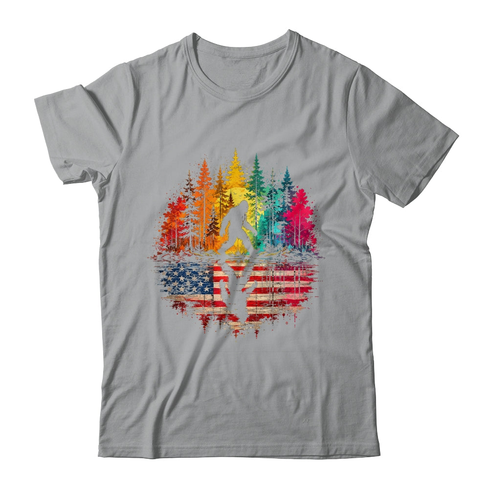 Bigfoot Walking Forest Sasquatch Woods Nature Reflection Shirt & Tank Top | teecentury