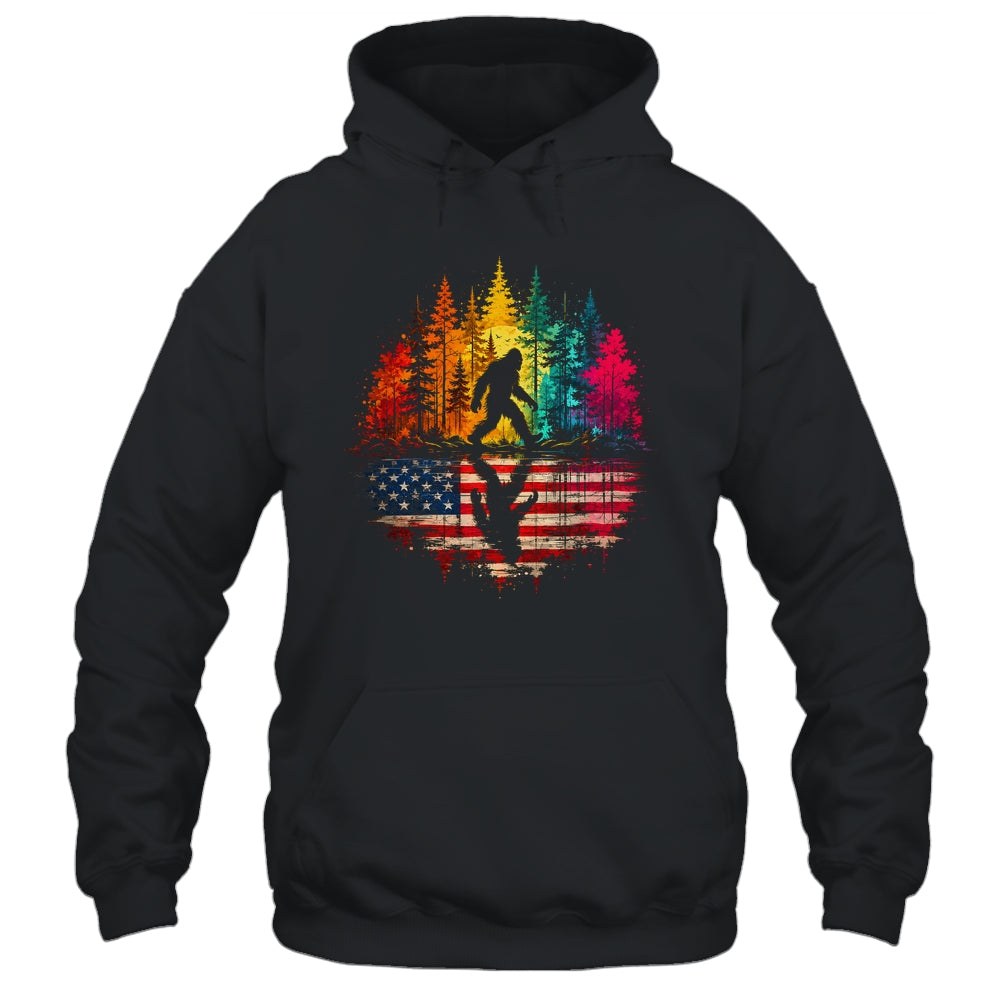 Bigfoot Walking Forest Sasquatch Woods Nature Reflection Shirt & Tank Top | teecentury