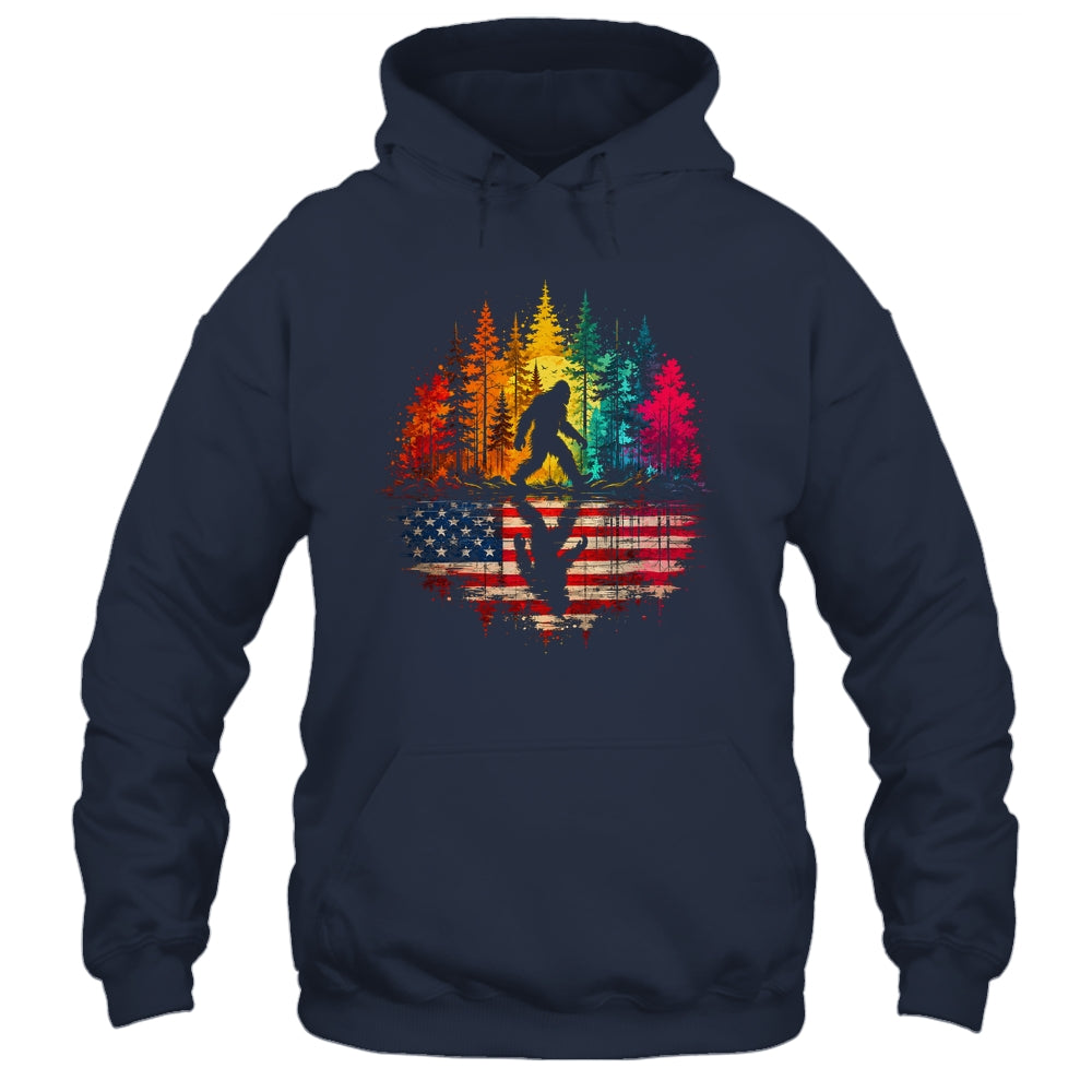 Bigfoot Walking Forest Sasquatch Woods Nature Reflection Shirt & Tank Top | teecentury
