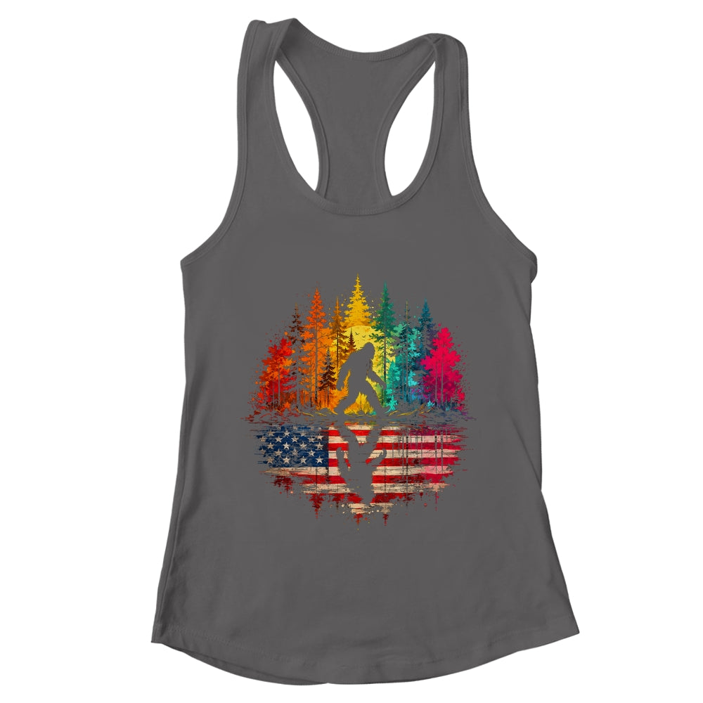 Bigfoot Walking Forest Sasquatch Woods Nature Reflection Shirt & Tank Top | teecentury