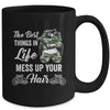 Biker Girl Best Things In Life Mess Up You Hair Motorcycle Mug | teecentury