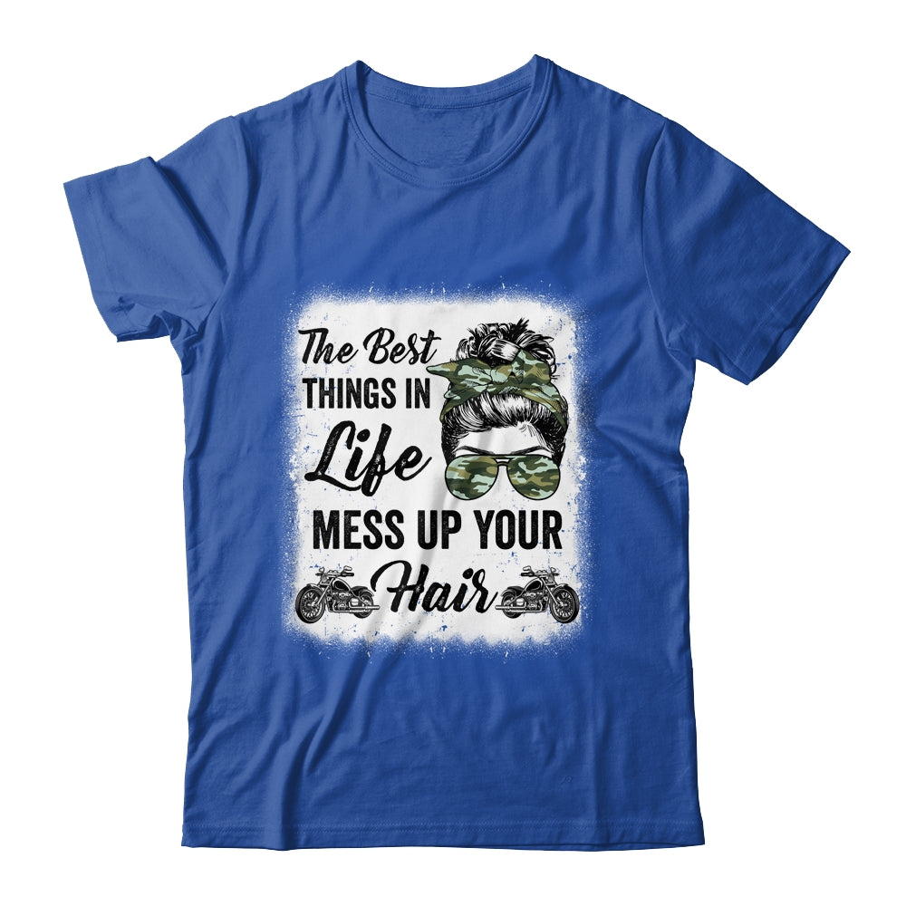 Biker Girl Motorcycle Best Things In Life Mess Up You Hair Shirt & Tank Top | teecentury