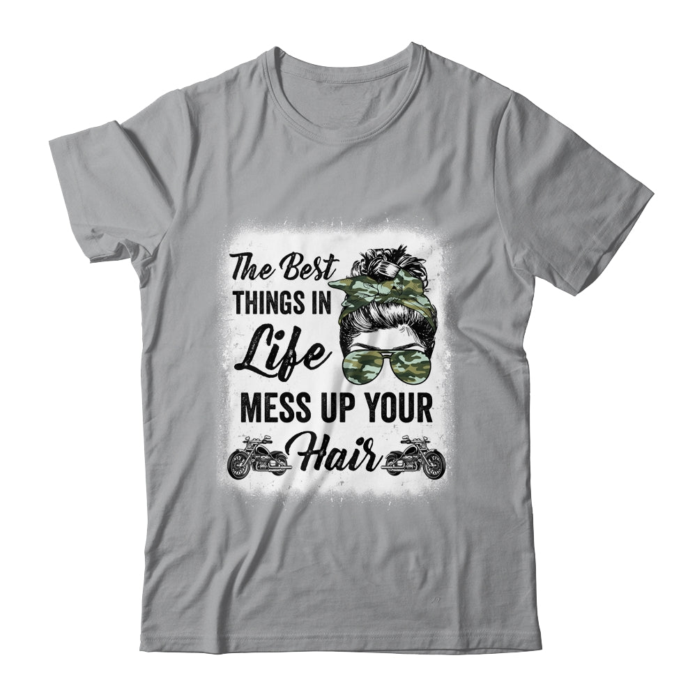 Biker Girl Motorcycle Best Things In Life Mess Up You Hair Shirt & Tank Top | teecentury