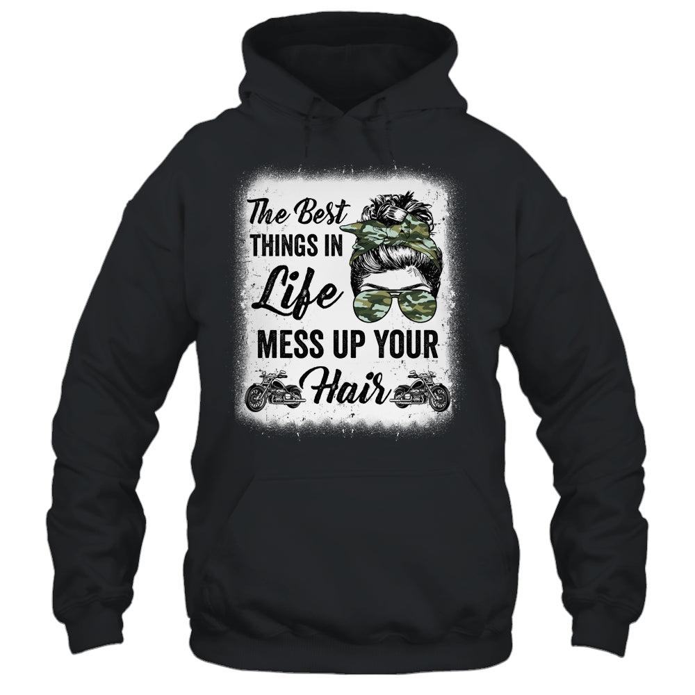 Biker Girl Motorcycle Best Things In Life Mess Up You Hair Shirt & Tank Top | teecentury