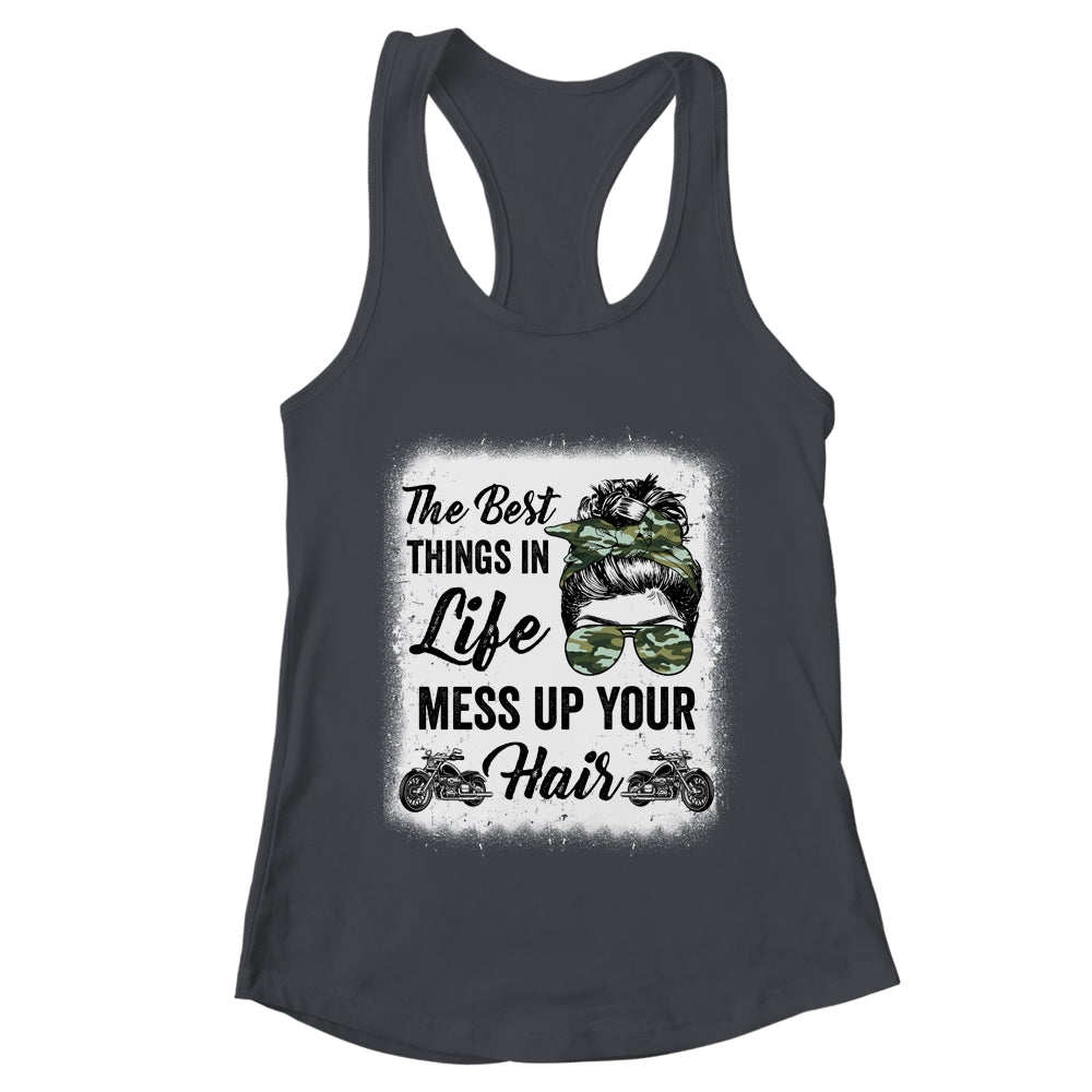 Biker Girl Motorcycle Best Things In Life Mess Up You Hair Shirt & Tank Top | teecentury