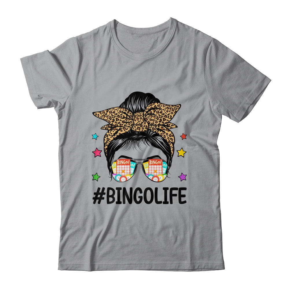 Bingo Life Messy Bun Bingo Lover Grandma Mom Mothers Day Shirt & Tank Top | teecentury