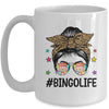 Bingo Life Messy Bun Bingo Lover Grandma Mom Mothers Day Mug | teecentury