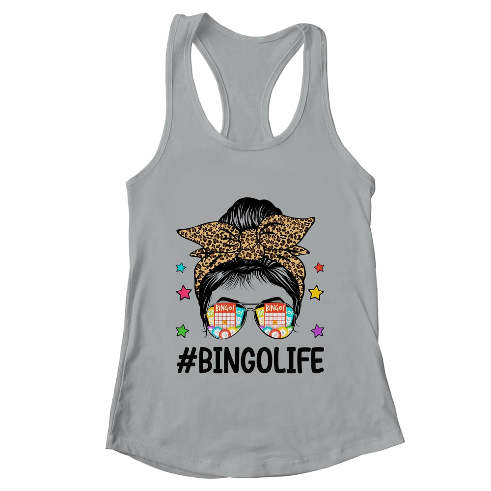 Bingo Life Messy Bun Bingo Lover Grandma Mom Mothers Day Shirt & Tank Top | teecentury