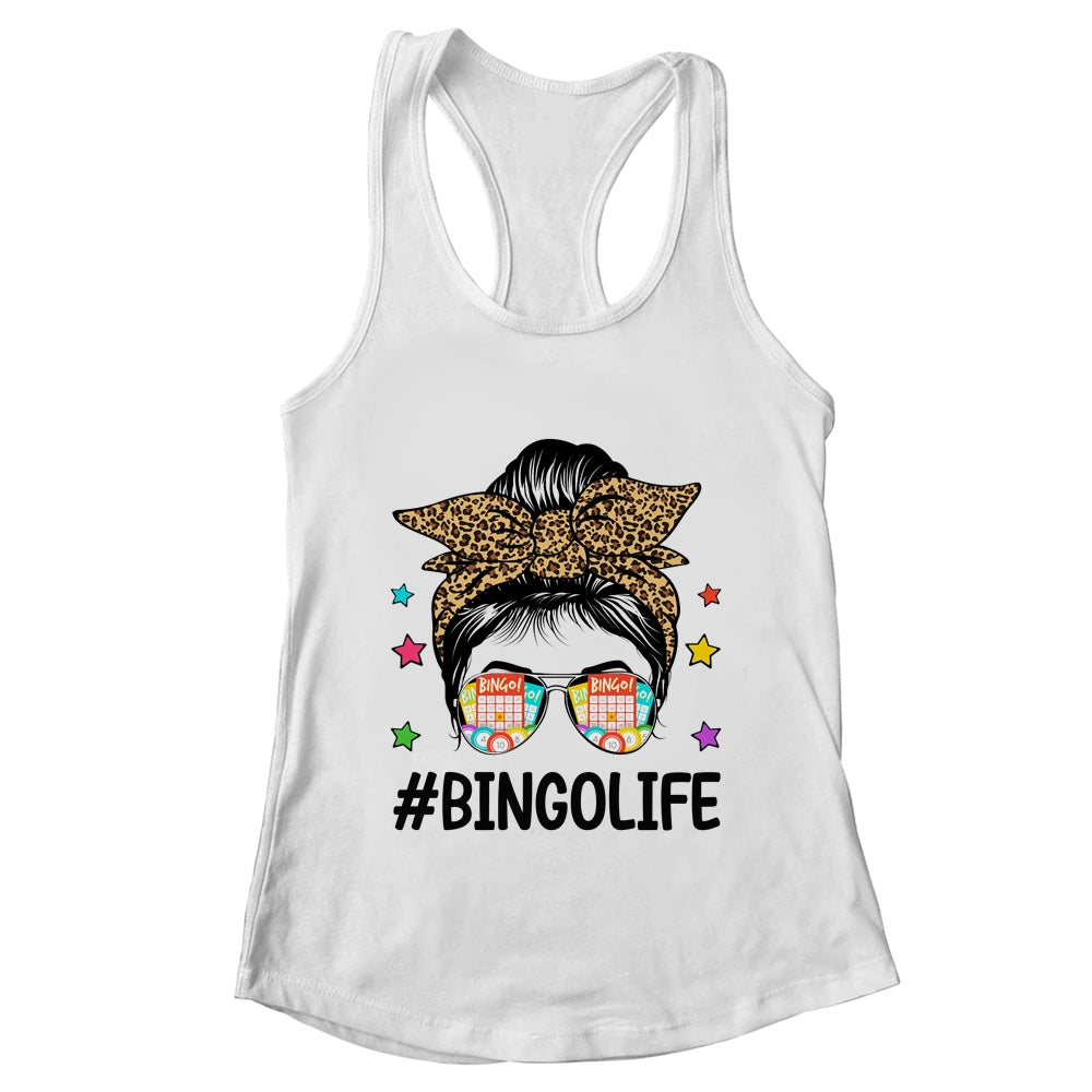 Bingo Life Messy Bun Bingo Lover Grandma Mom Mothers Day Shirt & Tank Top | teecentury