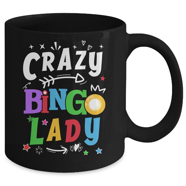 Bingo Night Funny Crazy Bingo Lady Player For Grandma Mom Ceramic