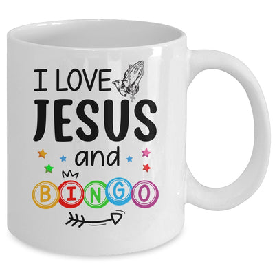 Bingo Player Jesus Faith Christian I Love Jesus And Bingo Mug | teecentury