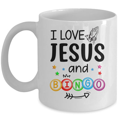 Bingo Player Jesus Faith Christian I Love Jesus And Bingo Mug | teecentury