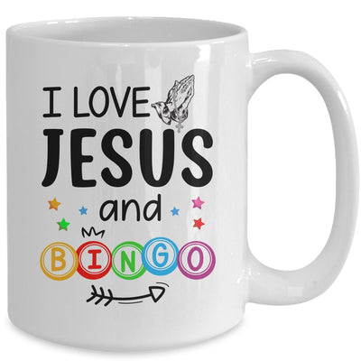 Bingo Player Jesus Faith Christian I Love Jesus And Bingo Mug | teecentury