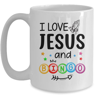 Bingo Player Jesus Faith Christian I Love Jesus And Bingo Mug | teecentury
