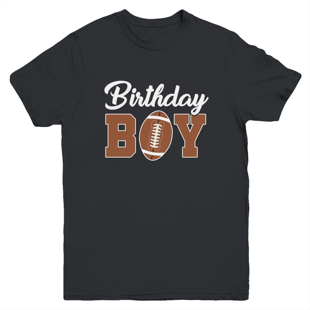 Birthday Boy Football Birthday Party Family Matching Youth Shirt | teecentury