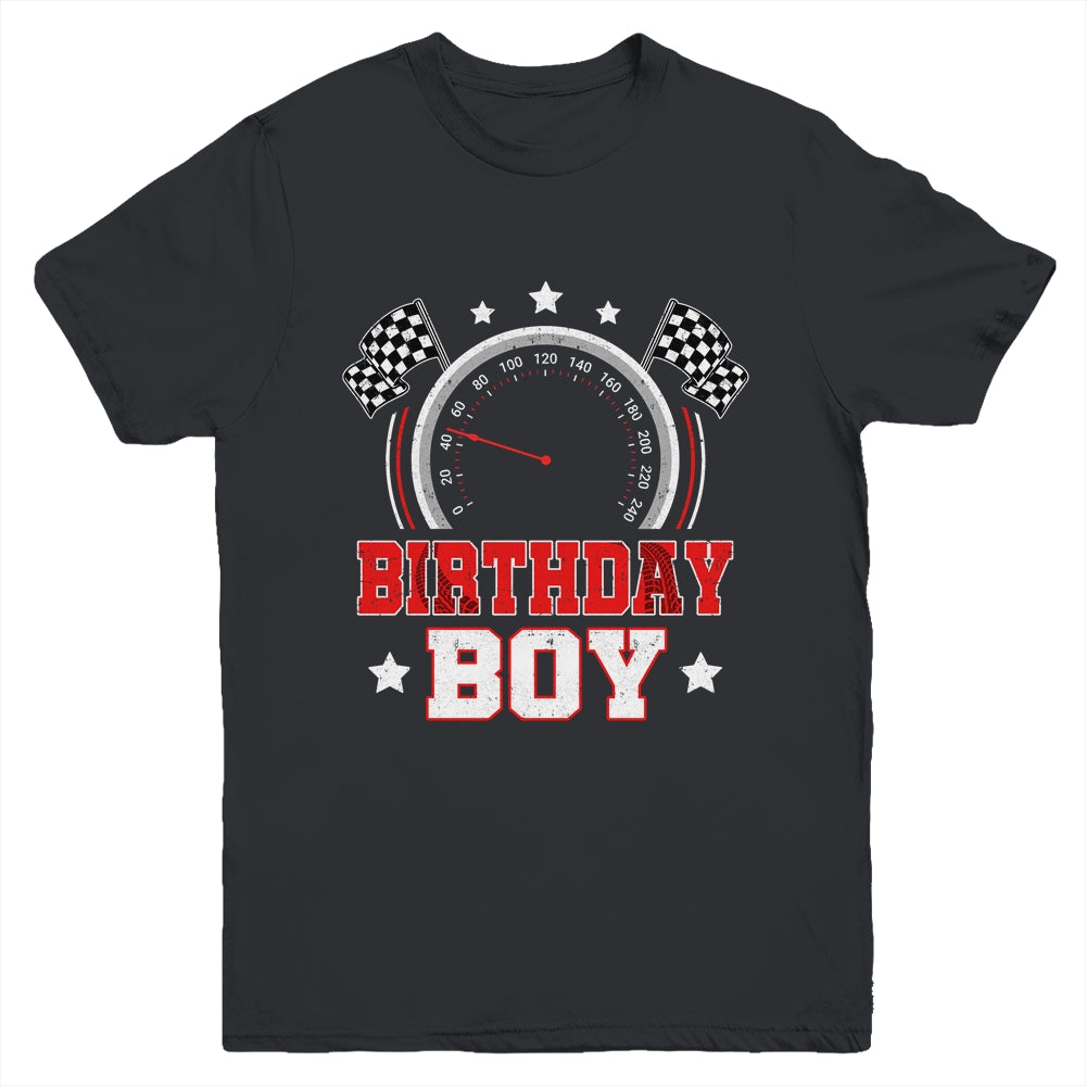 Birthday Boy Pit Crew Birthday Party Racing Family Youth Shirt | teecentury