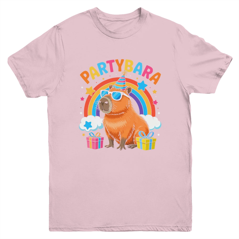 Birthday Capybara Kids Boy Girl Fun Partybara Capybara Party Youth Shirt | teecentury