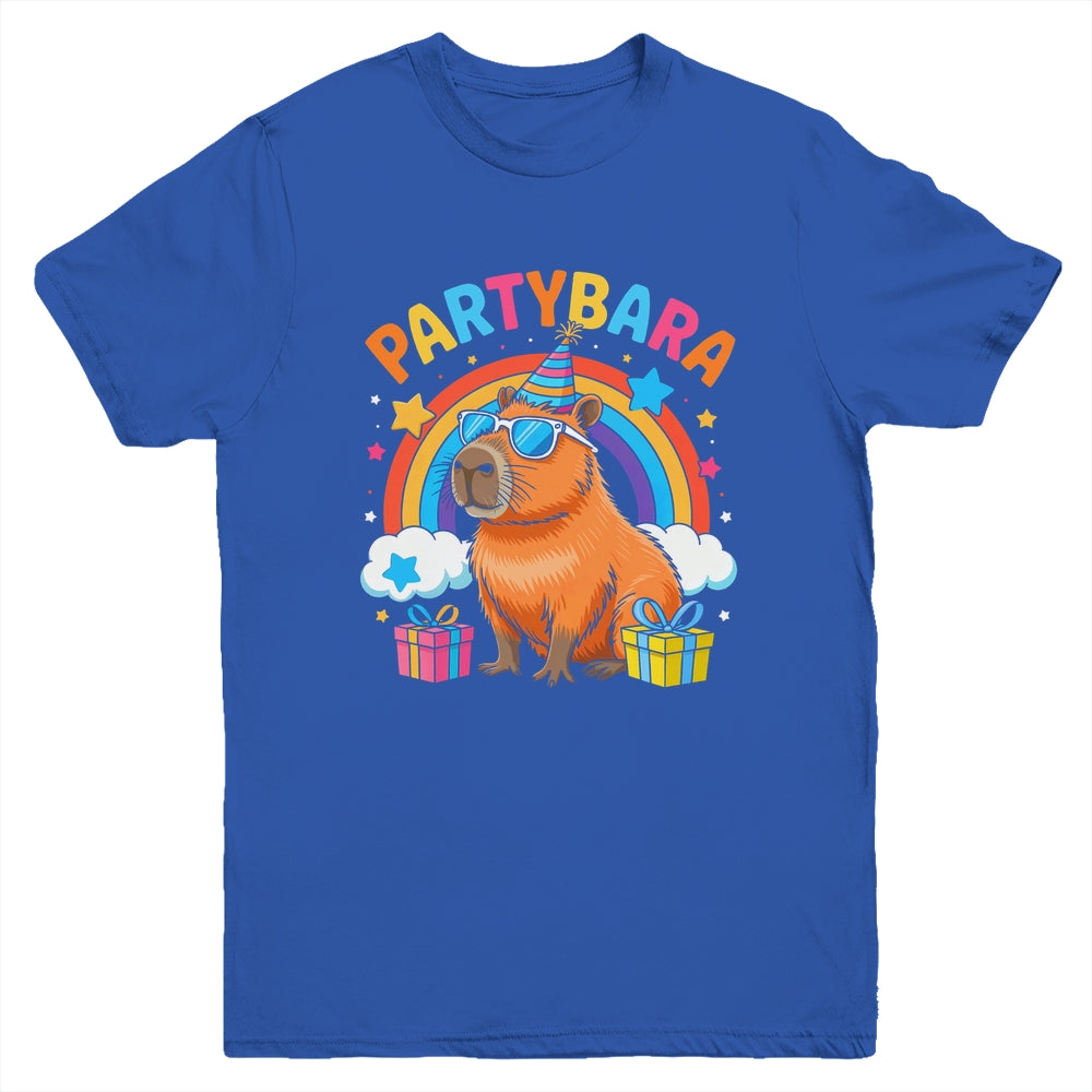 Birthday Capybara Kids Boy Girl Fun Partybara Capybara Party Youth Shirt | teecentury