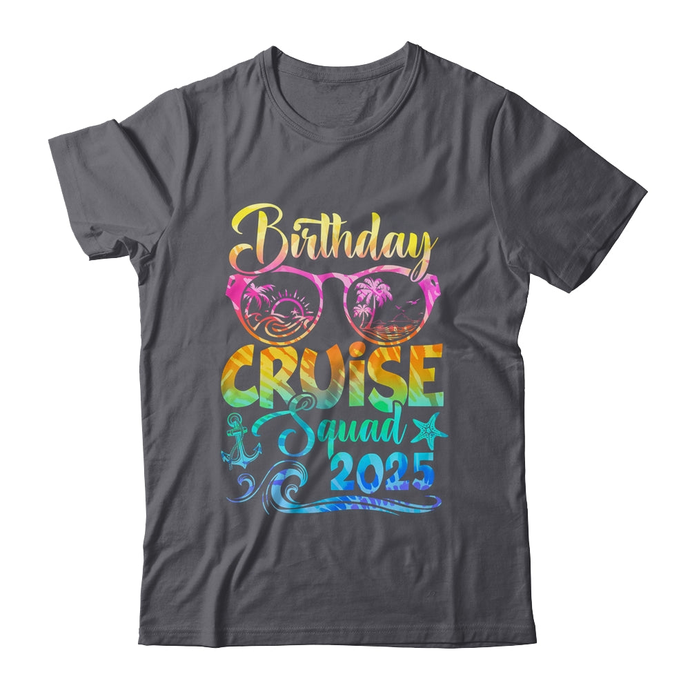 Birthday Cruise Squad 2025 Vacation Tie Dye Matching Family Shirt & Tank Top | teecentury