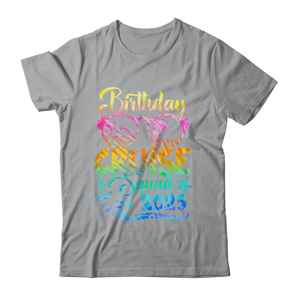 Birthday Cruise Squad 2025 Vacation Tie Dye Matching Family Shirt & Tank Top | teecentury