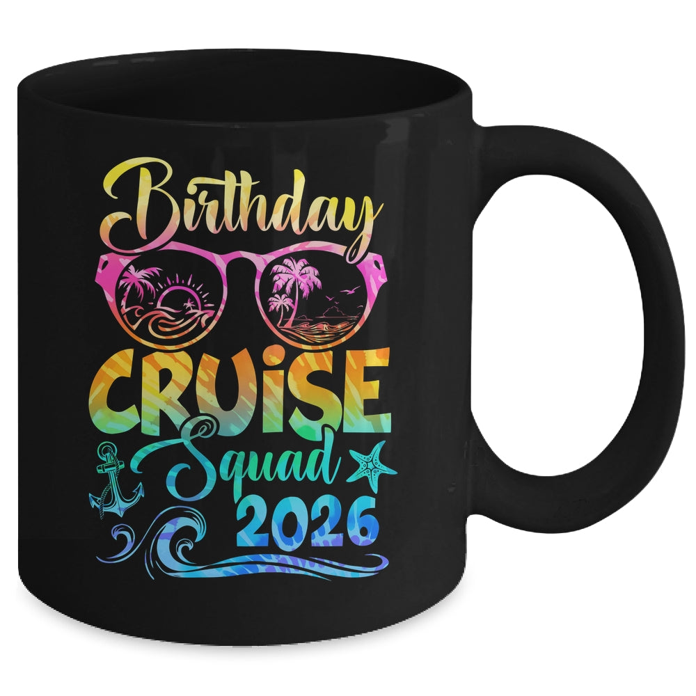 Birthday Cruise Squad 2026 Vacation Tie Dye Matching Family Mug | teecentury