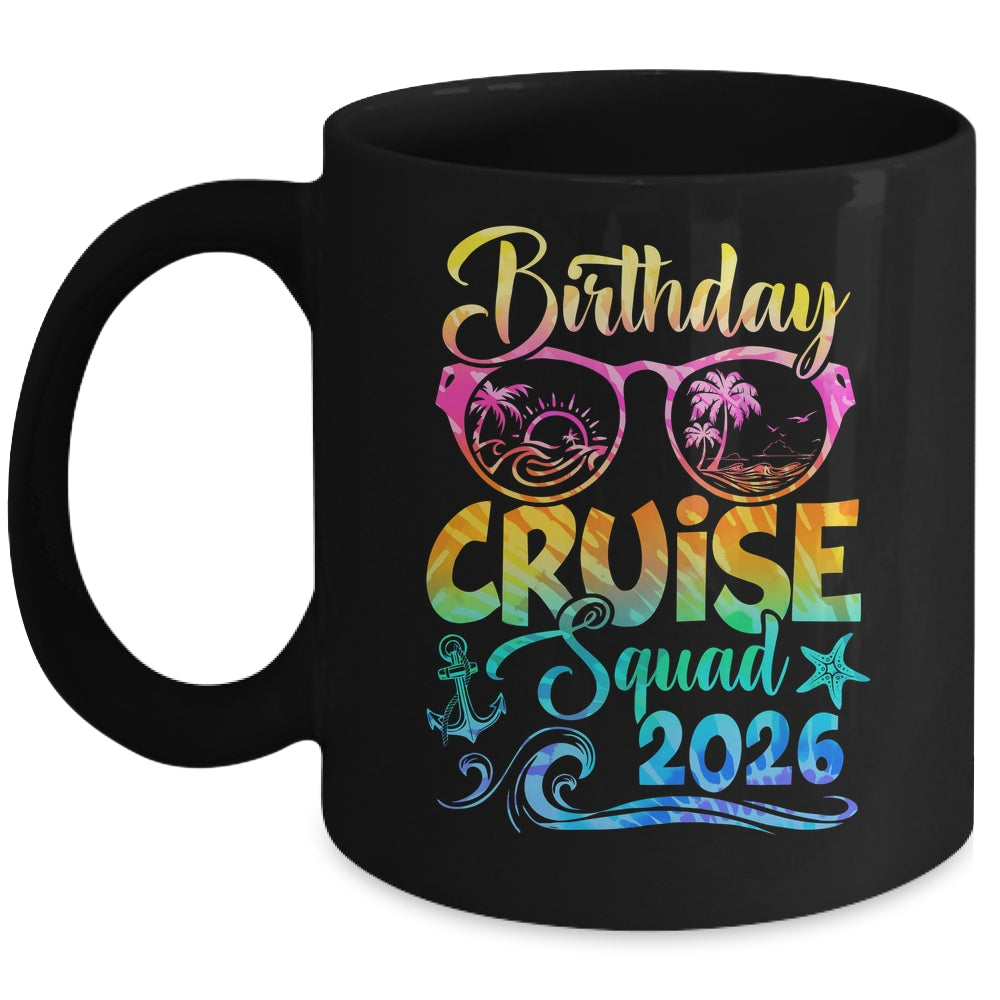 Birthday Cruise Squad 2026 Vacation Tie Dye Matching Family Mug | teecentury