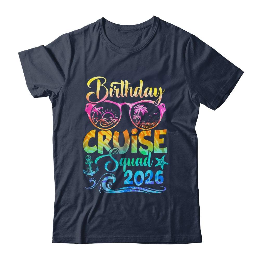 Birthday Cruise Squad 2026 Vacation Tie Dye Matching Family Shirt & Tank Top | teecentury