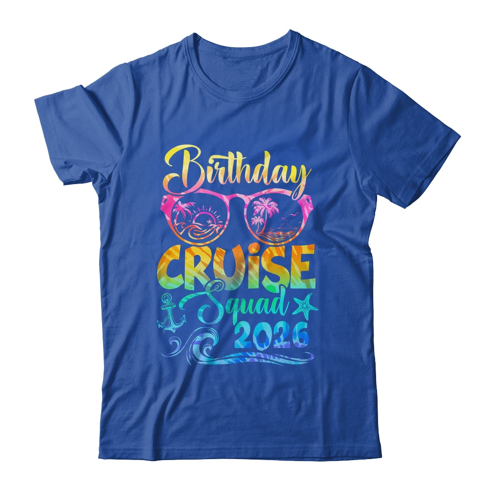 Birthday Cruise Squad 2026 Vacation Tie Dye Matching Family Shirt & Tank Top | teecentury