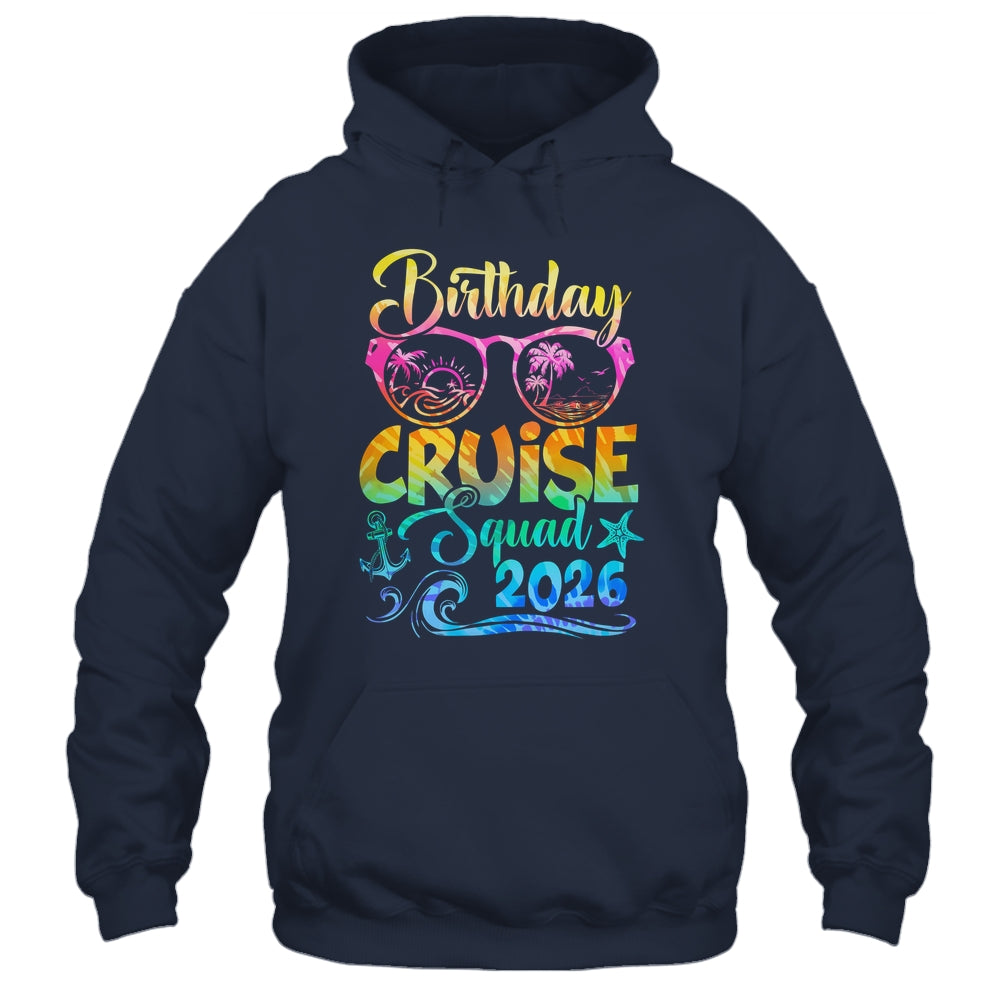 Birthday Cruise Squad 2026 Vacation Tie Dye Matching Family Shirt & Tank Top | teecentury