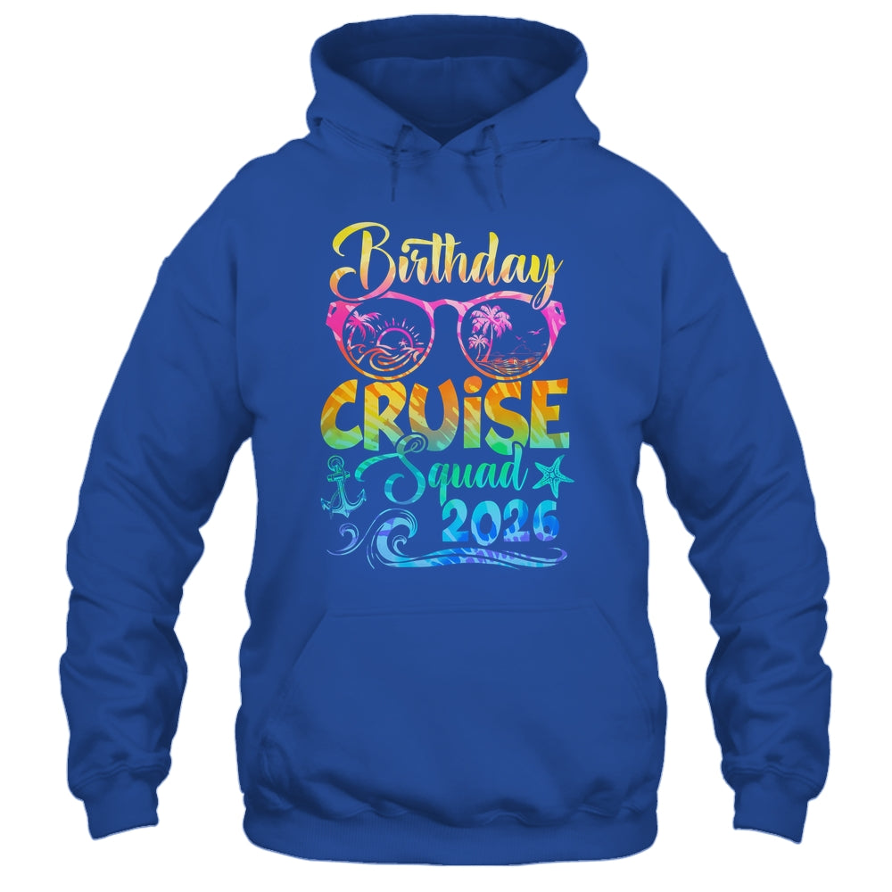 Birthday Cruise Squad 2026 Vacation Tie Dye Matching Family Shirt & Tank Top | teecentury