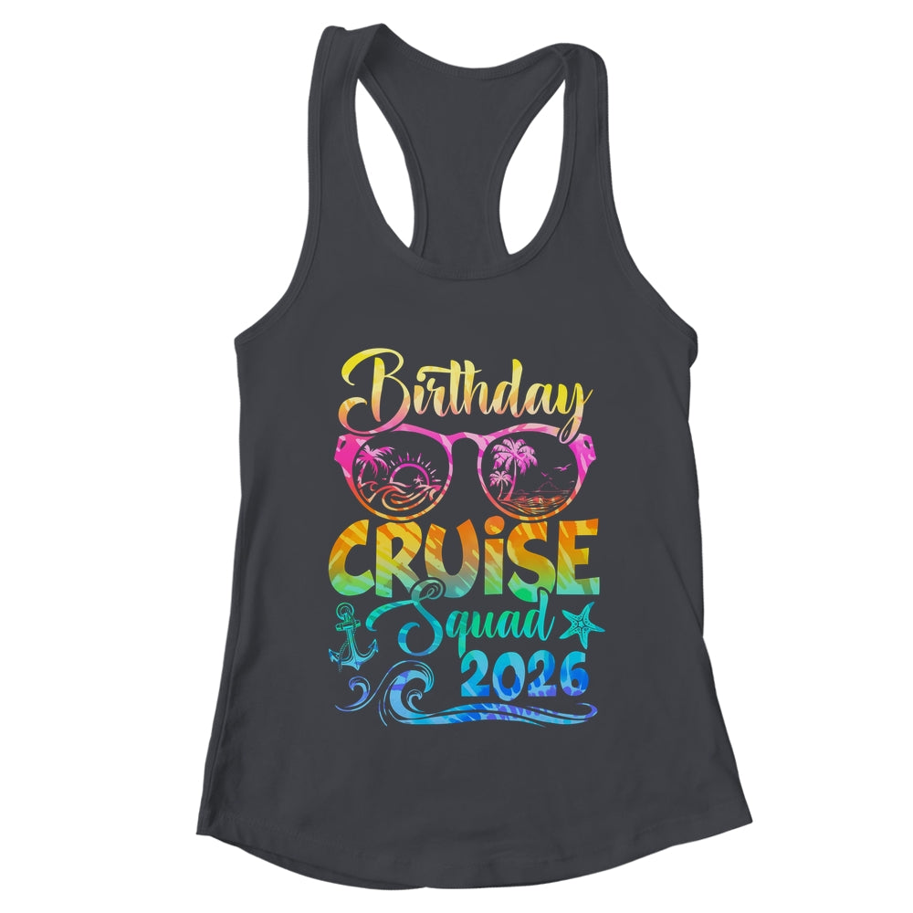 Birthday Cruise Squad 2026 Vacation Tie Dye Matching Family Shirt & Tank Top | teecentury