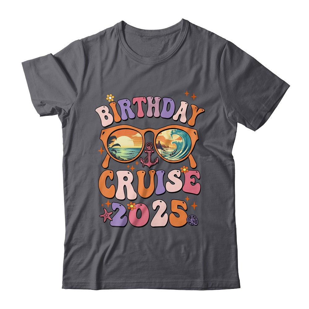 Birthday Cruise Squad Birthday Girls Party 2025 Groovy Shirt & Tank Top | teecentury
