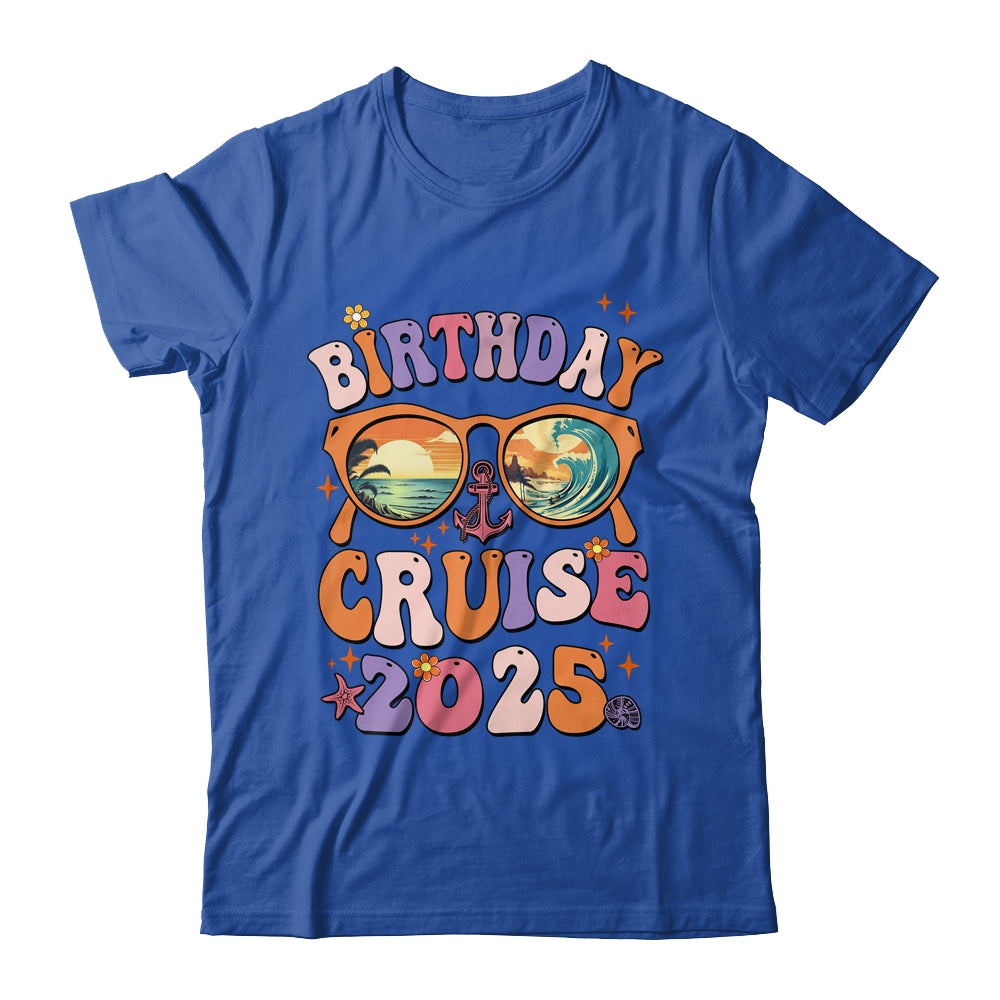 Birthday Cruise Squad Birthday Girls Party 2025 Groovy Shirt & Tank Top | teecentury