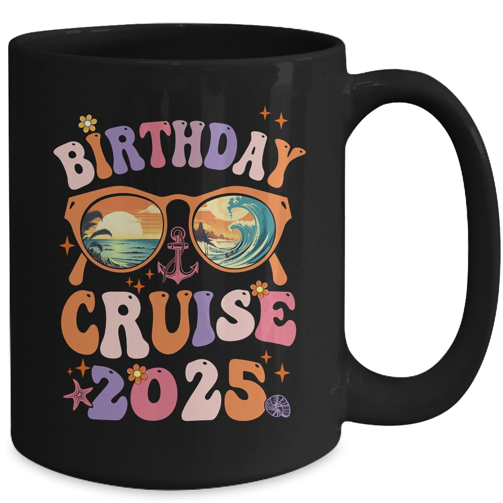 Birthday Cruise Squad Birthday Girls Party 2025 Groovy Mug | teecentury