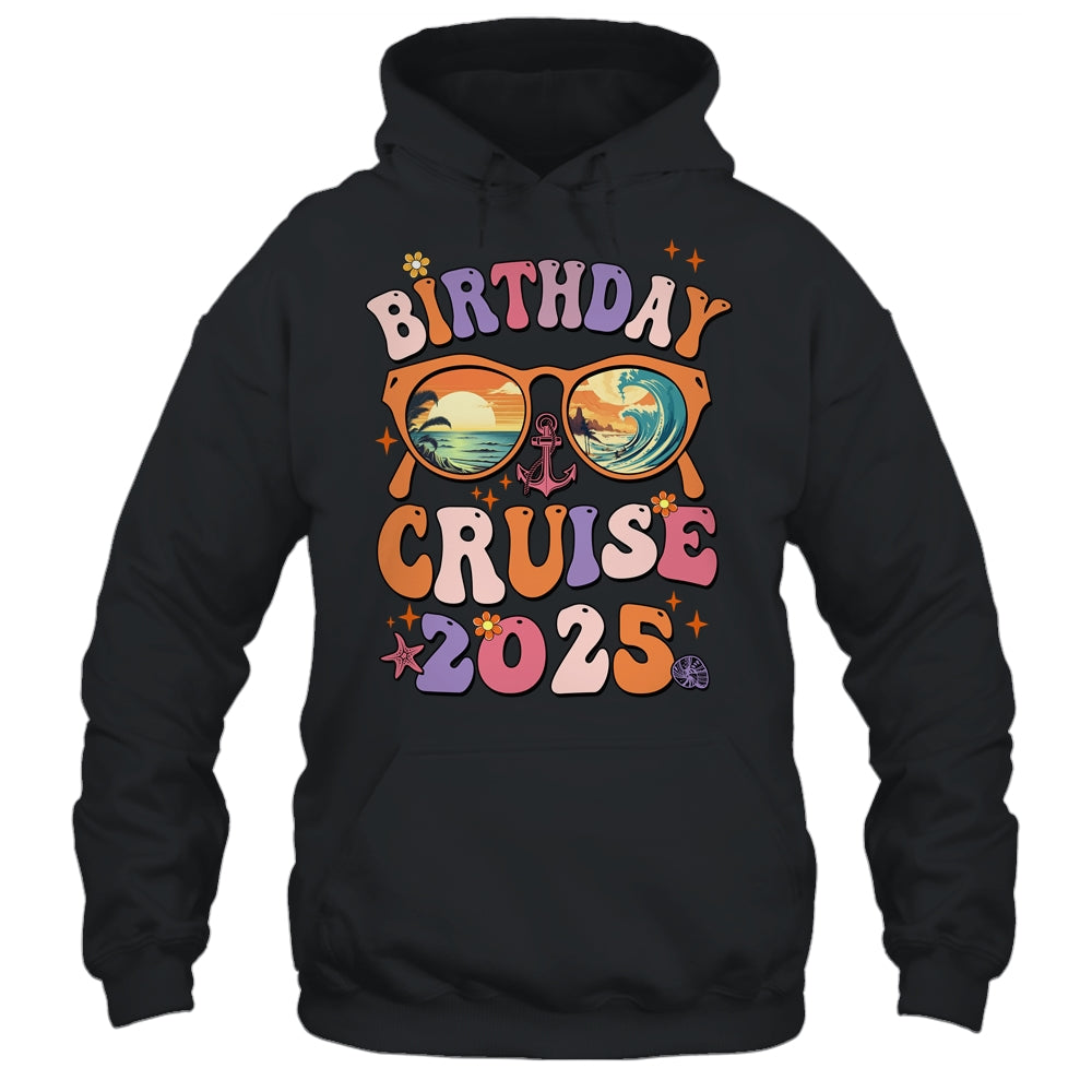 Birthday Cruise Squad Birthday Girls Party 2025 Groovy Shirt & Tank Top | teecentury
