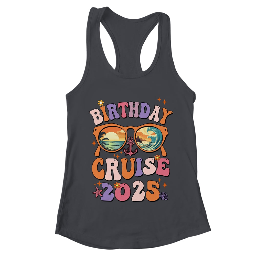 Birthday Cruise Squad Birthday Girls Party 2025 Groovy Shirt & Tank Top | teecentury