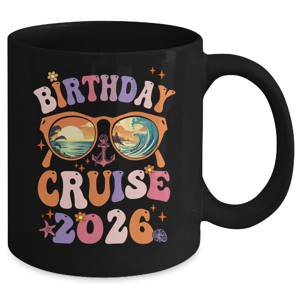 Birthday Cruise Squad Birthday Girls Party 2026 Groovy Mug | teecentury