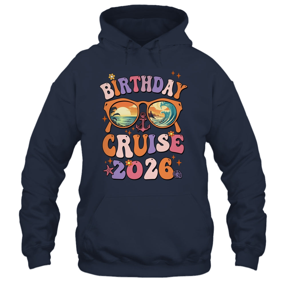 Birthday Cruise Squad Birthday Girls Party 2026 Groovy Shirt & Tank Top | teecentury
