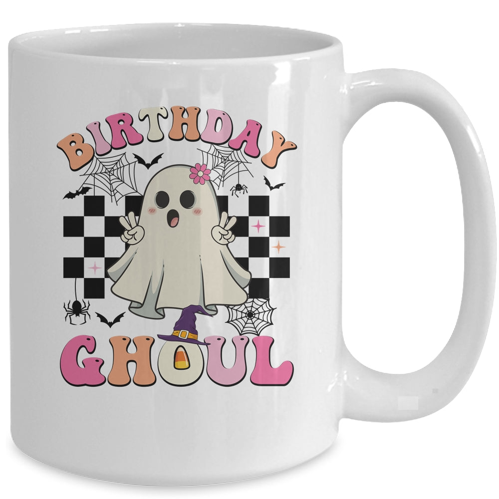 Birthday Ghoul Spooky Season Groovy Halloween Kids Girls Mug | teecentury