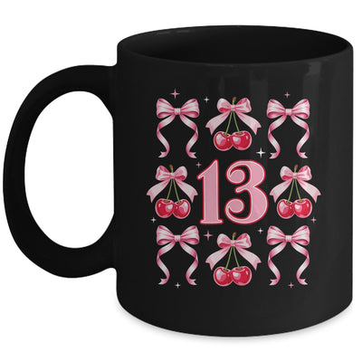 Birthday Girl 13th Birthday Cherry Coquette Bow 13 Years Old Mug | teecentury