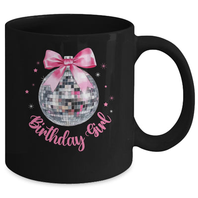 Birthday Girl Coquette Bow Disco Ball Funny Birthday Party Mug | teecentury